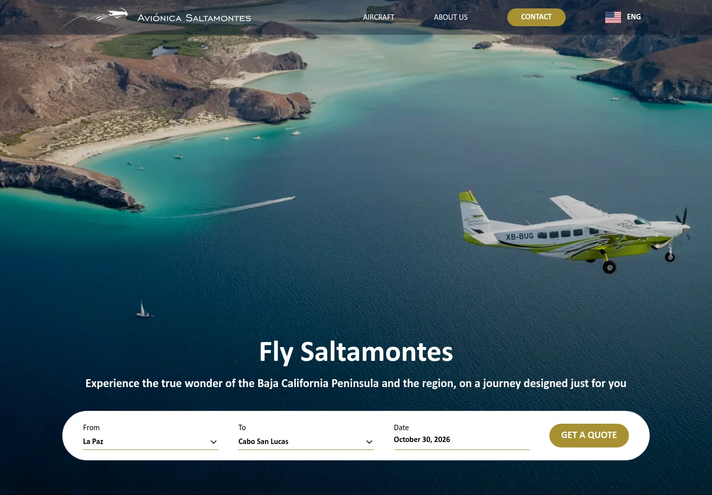 Página de inicio de Aviónica Saltamontes