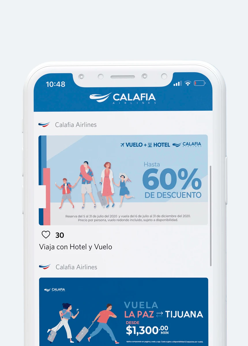 Diseño de la aplicación móvil de Calafia