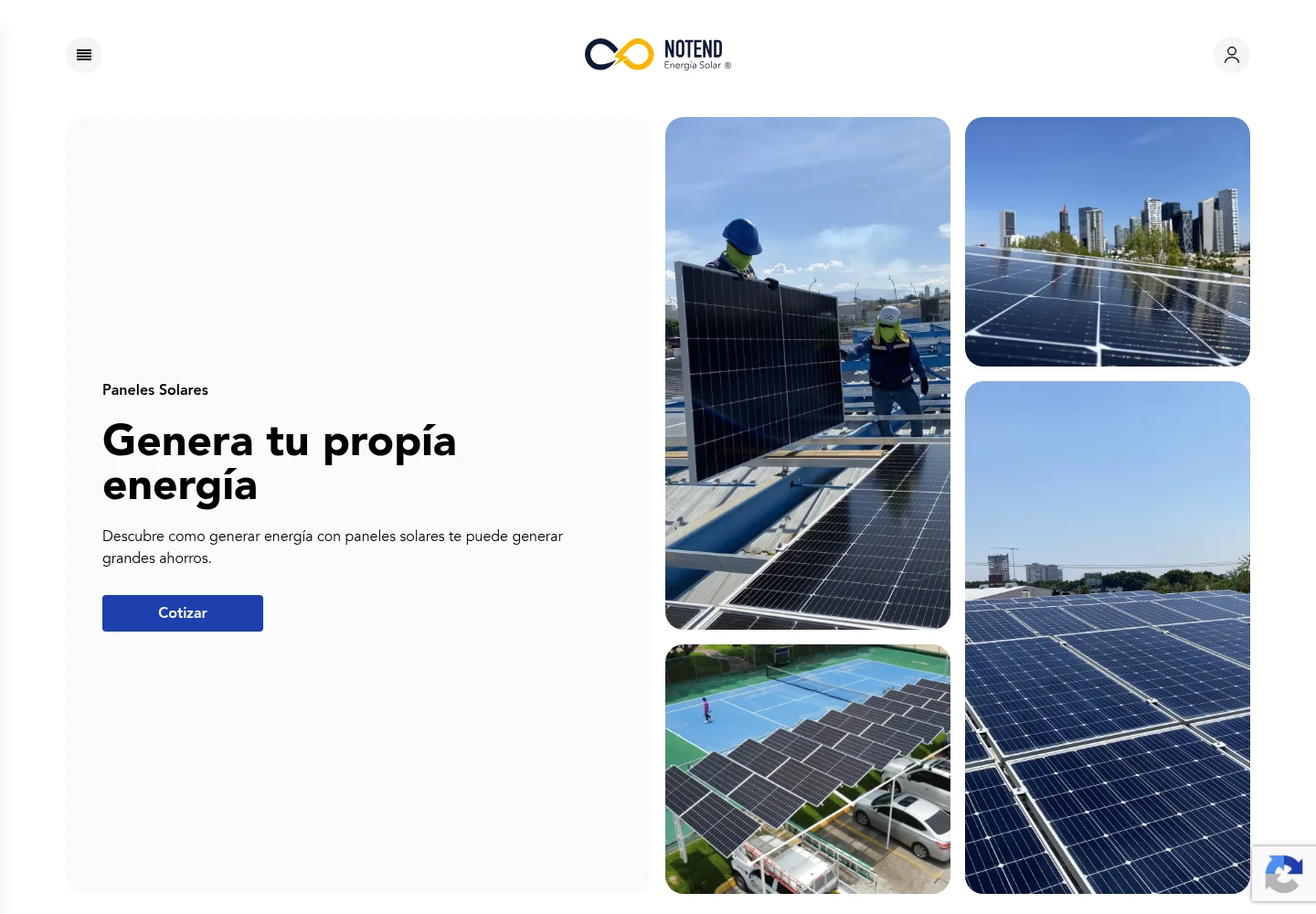 Página de inicio de Notend